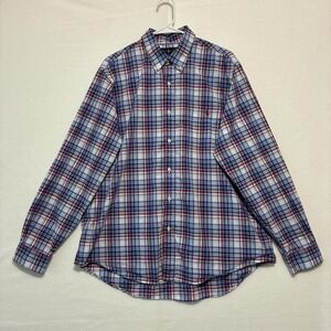 Ralph Lauren blue, red, and white plaid button-up shirt men's XL